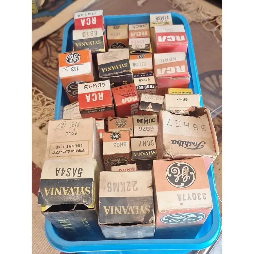 Large NOS Boxed Vintage Radio Vacuum Tubes Lot of 30 RCA GE Sylvania